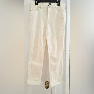 Talbots size 6 straight leg cream pants
